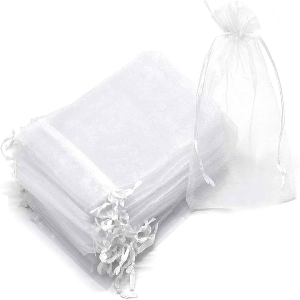 Organza Pouch (White/Black)