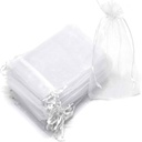 Organza Pouch (White/Black)
