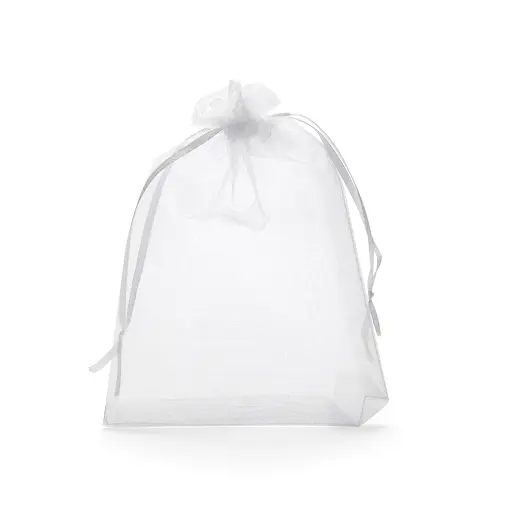 Organza Pouch (White/Black)